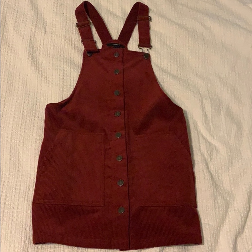 Red overalls dress brand new